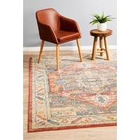 Traditional Ancestry Design Detailed Allover Terracotta Multi Floor Area Rugs Runners and Circles