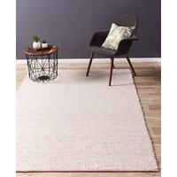 Flatwoven Simplicity Design Felted Wool Floor Area Rug Pink