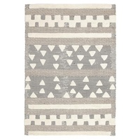 Modern Cottage Design Games Wool Cotton Multiweave Floor Area Rug Ivory