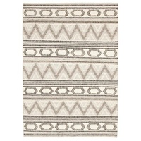 Modern Cottage Design Ophelia Wool Cotton Flatweave Floor Area Rug Stone
