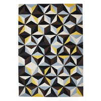 Lux Designer Wool Floor Area Rug and Runners Blue