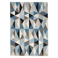 Lux Stone Designer Wool Floor Area Rug and Runners Turquoise