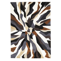 Lux Stone Designer Wool Floor Area Rug and Runners Fossil