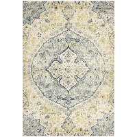 Traditional Vadran Design Ancient Bright Detailed Medallion Floor Area Rugs And Runners Light Blue