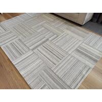 Flat-weave Modern Patchwork Wool Floor Rug Cloud