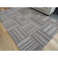 Flat-weave Modern Patchwork Wool Floor Rug Fossil