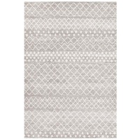 Modern Contemporary Casablanca Silver Tribal Oblongs & Round Rugs & Hall Runners