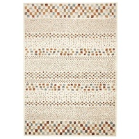 Traditional Comma Design Mosaic Floor Area Rugs and Runners Bone
