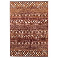 Traditional Comma Design Mosaic Floor Area Rugs and Runners Rust