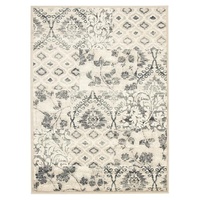 Traditional Comma Design Floral Floor Area Rugs and Runners Blue