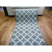 Clearance Hall Runners Gest Shaded Grey Flat-weave Moroccan 67 or 80cm Wide End of Roll Edged