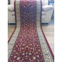 Clearance Hall Runners Persian Design Red Elite 80 or 100cm Wide End of Roll Edged