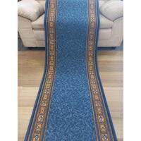 Clearance Hall Runners Epos Blue 67cm Wide End of Roll Edged