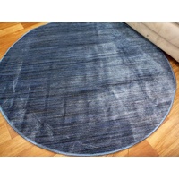 10mm Thick Modern Brightly Coloured Plain Design Blue Floor Area Rugs