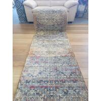 Clearance Hall Runners Persian Allover Rabagh Multi 80cm Wide End of Roll Edged High Quality Soft Feel