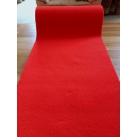 Clearance Runners Red Rubber Backed Runner 135cm Wide Event Party Wedding Aisle End of Roll