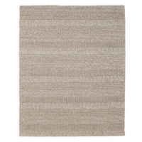 Chunky Hand Braided Grey Felted Wool Floor Area Rug