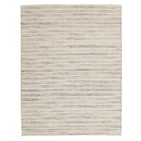 Chunky Hand Braided Silver Felted Wool Floor Area Rug