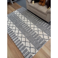 Chunky Braided Casellena Braided Grey Wool 25mm Thick Floor Area Rug