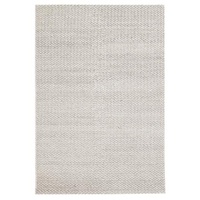 Modern Deco Design Braids Wool Viscose Floor Area Rug Silver