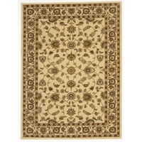 Persian Design Floor Area Rug Ivory with Ivory Border Marmaris & Hallway Runners