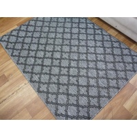 Moroccan Flatweave Gest Silver Grey Floor Rug