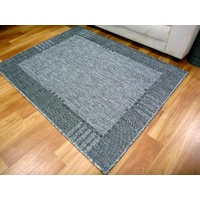 Flatweave Gest Block Silver Grey Floor Rug