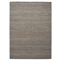 Flatwoven Jute and Cotton Herringbone Natural Black Solomon Floor Area Rugs and Runner