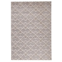 Modern Illusions Design Cross Hatch Wool Viscose Multiweave Floor Area Rug Silver