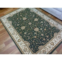 Persian Rugs Heritage Green Floor Rug All Over Soft Feel Pile