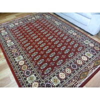 Persian Rugs Heritage Bokara Red Floor Rug Soft Feel Pile
