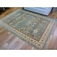 Persian Rugs Heritage Blue Allover Detailed Soft Feel Pile Floor Rugs & Hall Runner
