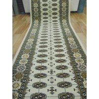 Clearance Hall Runners Heritage Cream Bokara Soft Feel Pile 80cm Wide End of Roll Edged