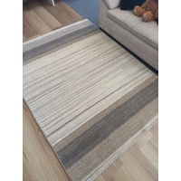 Thick Wool Rugs Hand Loomed Whisper SC103 Natural Edged