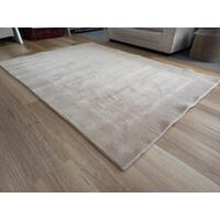Chunky Wool Rugs Hand Loomed Whisper Border Sandstone