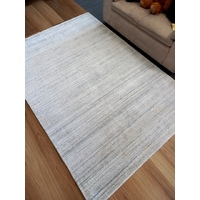Super Soft Stunning Natural Wool Viscose Rugs Marble Cream Silver Grey
