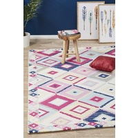 Bright Bohemian Tanzania Design Multi Tiles Floor Area Rugs