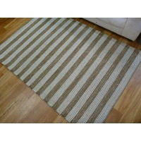 Wool Rugs Classic Tri-Weave Stripes Flatweave Camel
