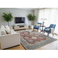 Elite Bakhtiari Red Blue Persian Design Soft High Quality Floor Area Rugs