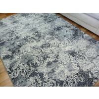 Soft High Quality Contemporary Floral Washed Allover Design Floor Area Rugs Elite Greys n Cream
