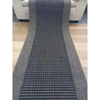 Clearance Hall Runner Black Metal Sunrise Flat-weave 67, 80, or 100cm Wide End of Roll Edged