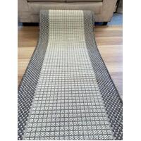 Rubber Back Hallway Runner 67, 80 or 100cm wide Cream Taupe by the Meter Sunrise Flat-weave