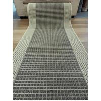 Rubber Back Hallway Runner 67, 80 or 100cm wide Taupe Cream by the Meter Sunrise Flat-weave