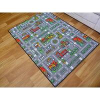 Road Rug Map Town Center 100x140cm, 133x180cm Children's Activity Playmat