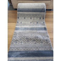 Clearance Hall Runners Gabeh Grey Charm 80cm Wide End of Roll Edged