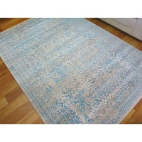 Unique Taupe Blue Transitional Modern Wash Design Soft Very High Quality Floor Area Rugs