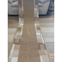 Clearance Hall Runners Montana Beige Rubber Backed End of Roll Edged 67cm Wide