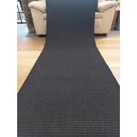 Sisal Look Indoor Outdoor Runner by the Meter Black 80cm 1m 1.2m or 2m Wide Flat-weave