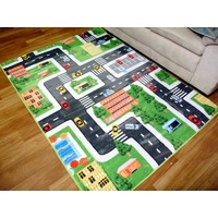 Kids Playmat City Road Life Children's Print 14mm Thick Floor Rug