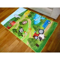 Kids Playmat Farmyard Children's Print 14mm Thick Floor Rug